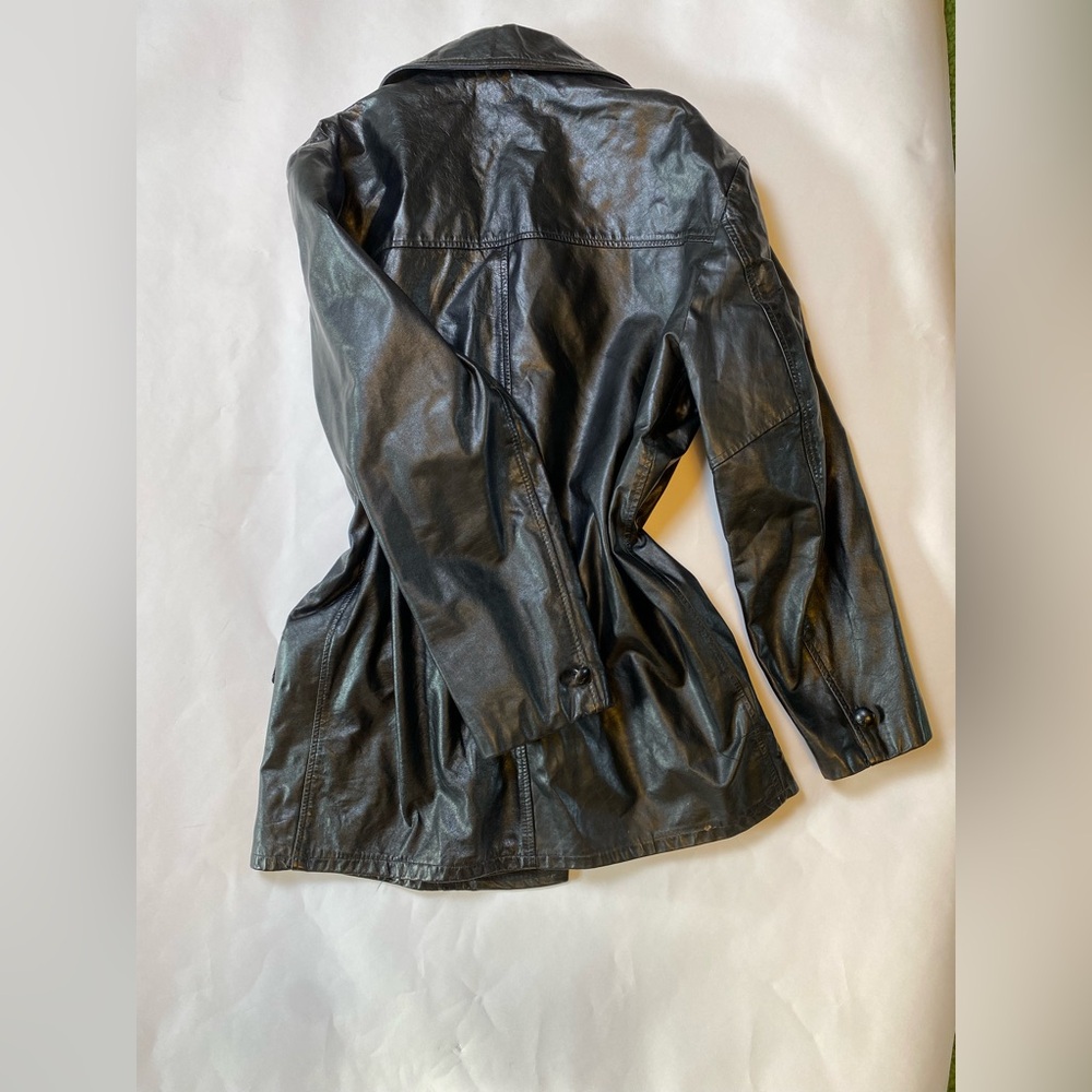 Sexy leather blazer jacket coat